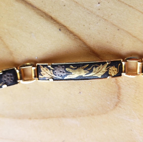 Handpainted Spanish Damascene Vintage Bracelet - Picture 9 of 13